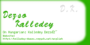 dezso kalledey business card